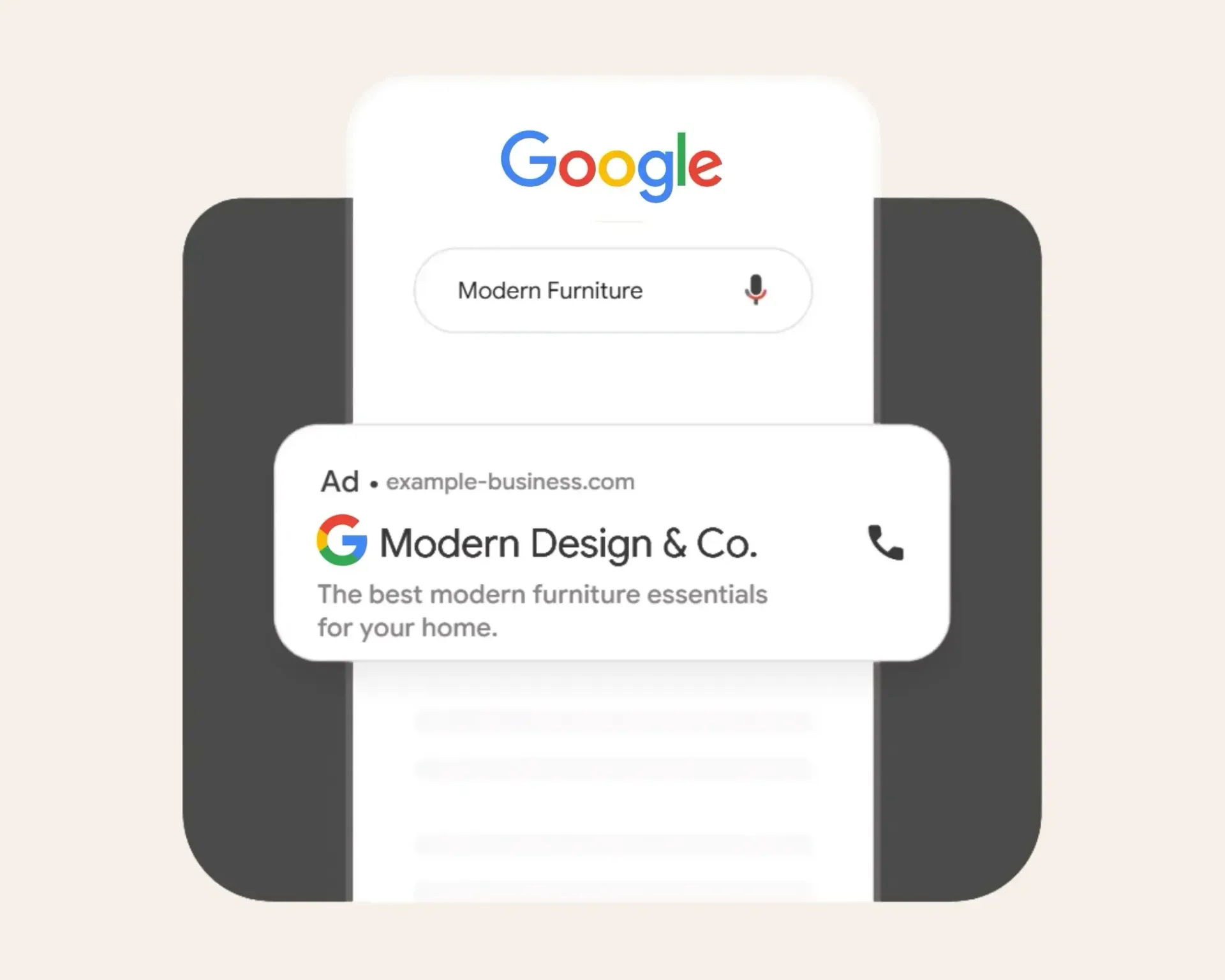 Google search result for