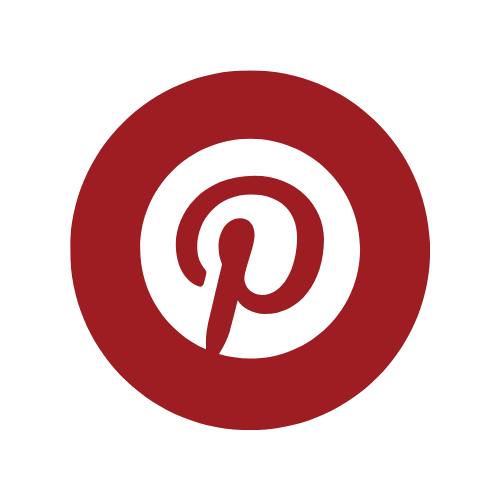 Pinterest logo, white