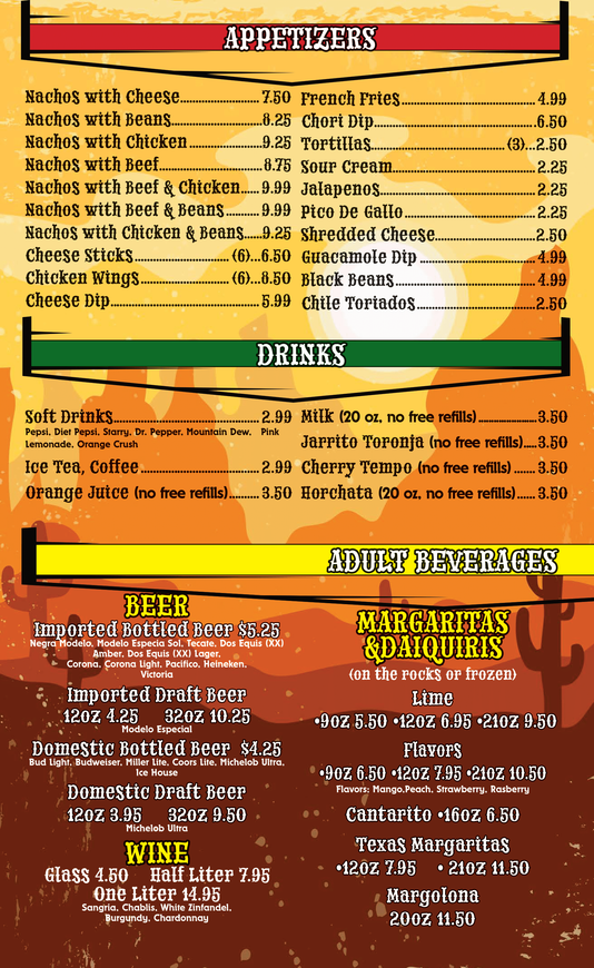 Mi Rodeo Mexican Grill Menu | Mi Rodeo Mexican Grill 
