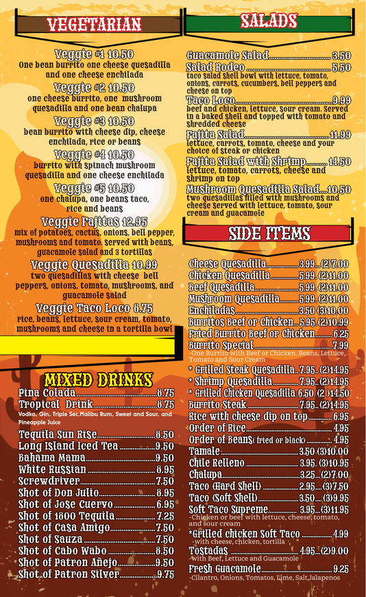 Mi Rodeo Mexican Grill Menu | Mi Rodeo Mexican Grill 
