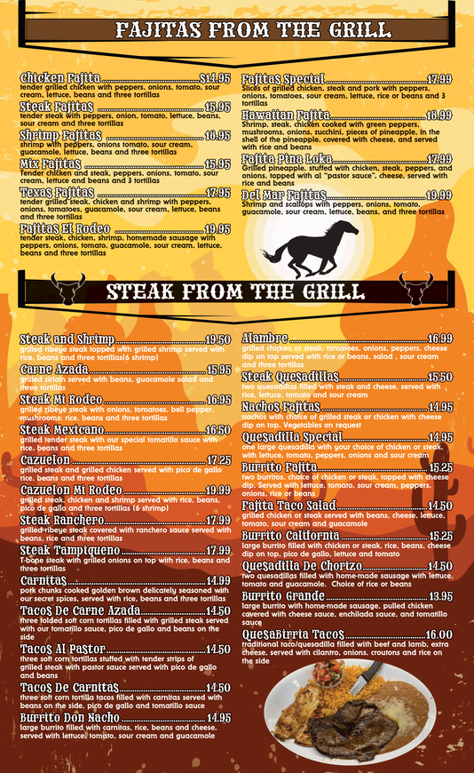 Mi Rodeo Mexican Grill Menu | Mi Rodeo Mexican Grill 