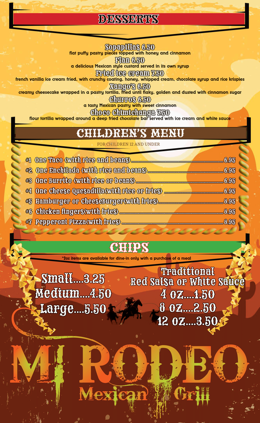 Mi Rodeo Mexican Grill Menu | Mi Rodeo Mexican Grill 
