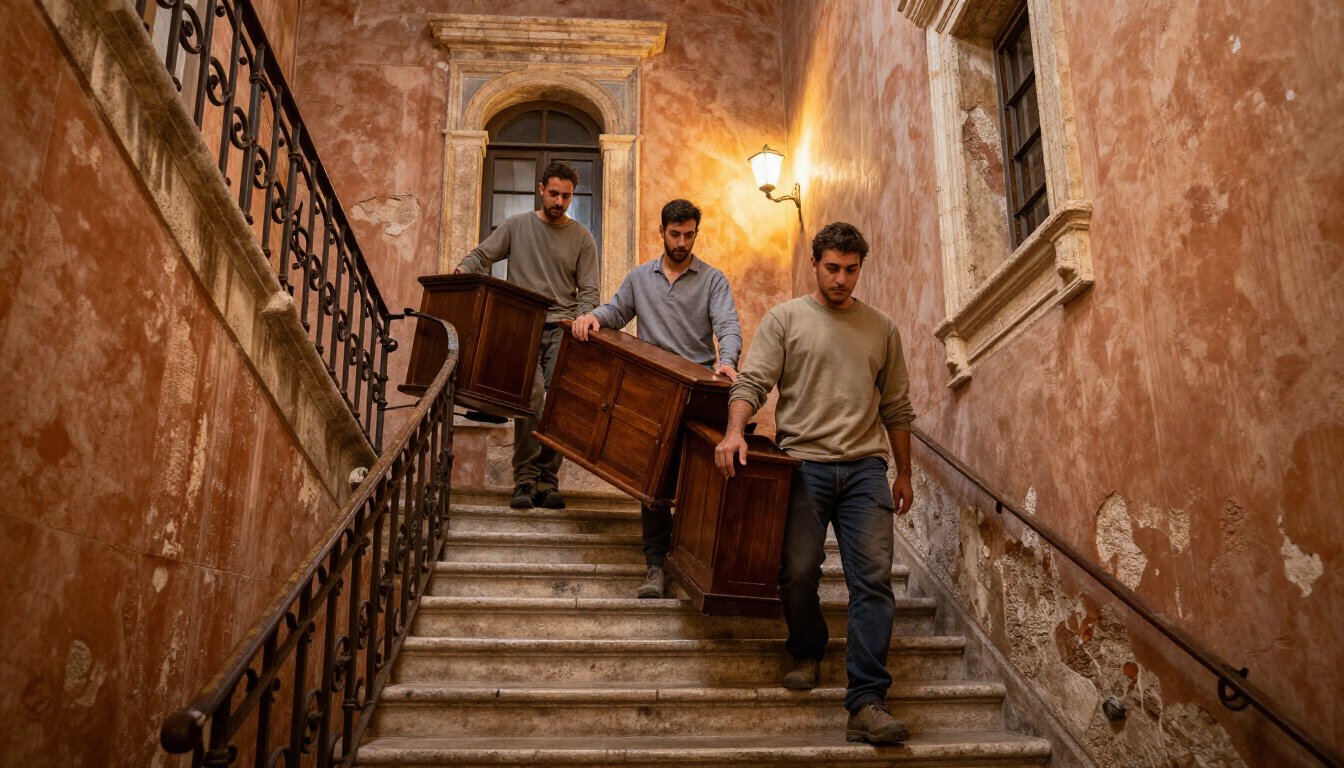 Sgombero appartamento in palazzo d'epoca a Palermo – Impastato Traslochi