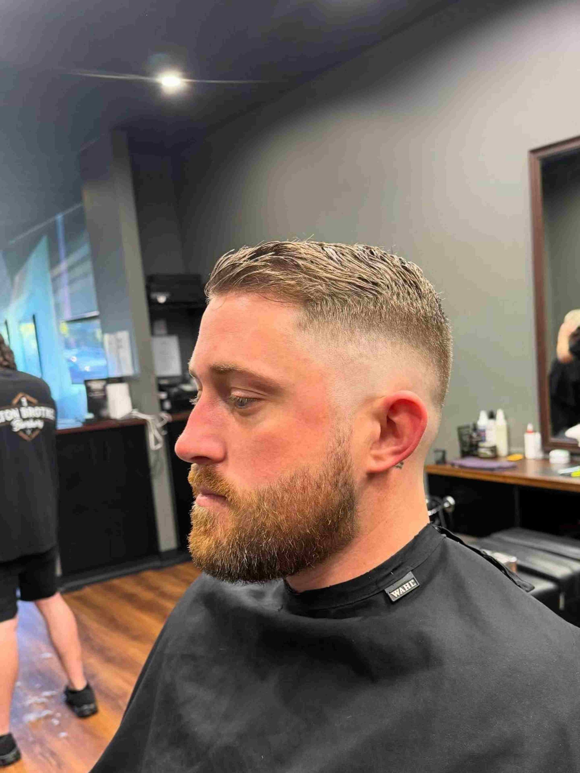 Man With Faded Haircut And Beard — Bolton Brothers Barbers in Erina, NSW