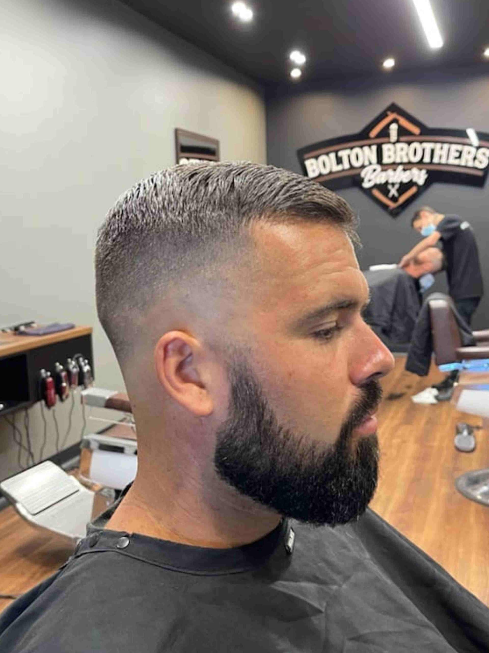 Man With Faded Haircut And Beard — Bolton Brothers Barbers in Erina, NSW