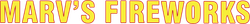 The word fireworks is written in yellow on a white background