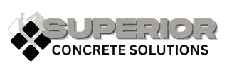 A black and white logo for Superior Concrete Solutions