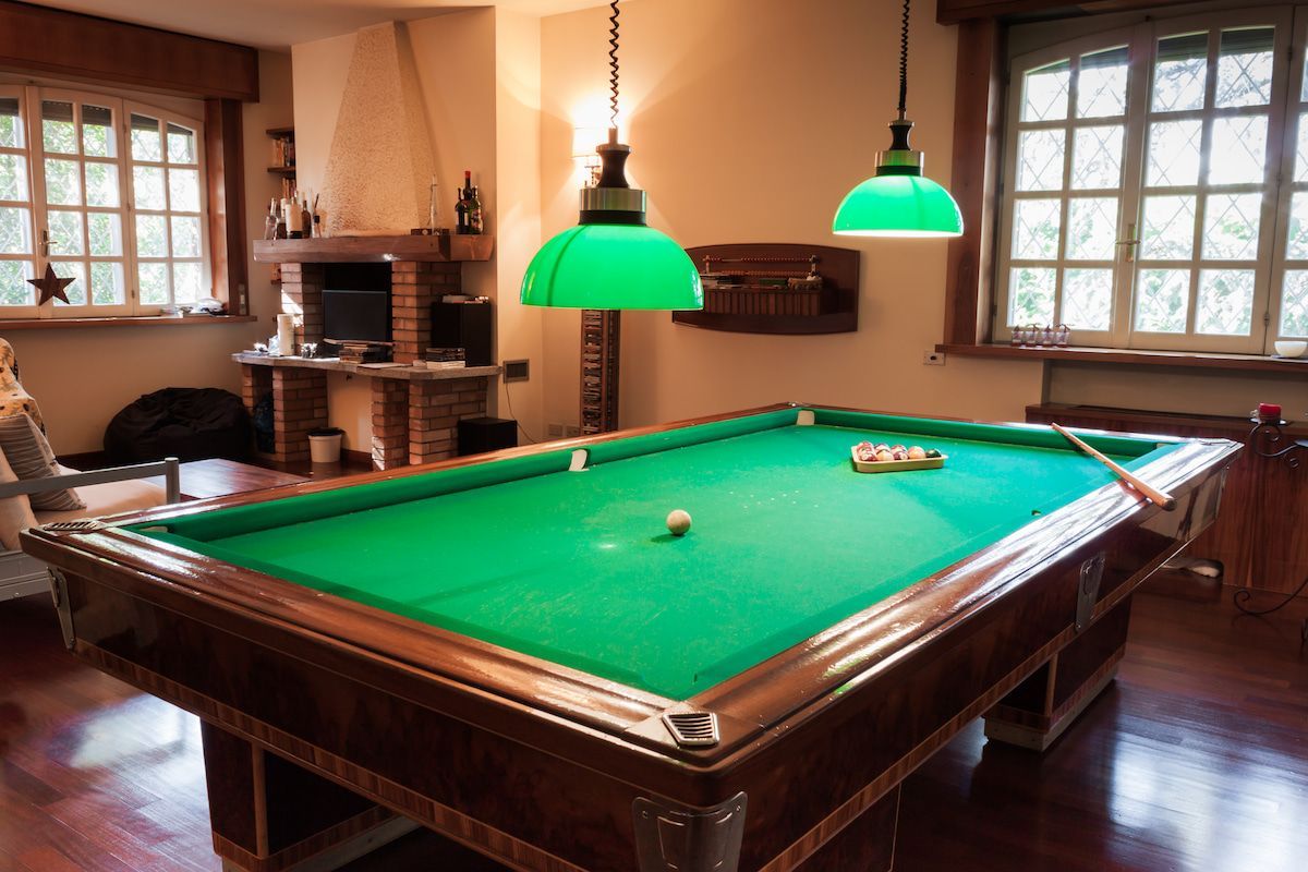 Billiard Table in a Room With Green Felt — Ocean Grove Removals In Whittington, VIC