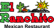 El Ranchito Mexican Restaurant logo with cactus, sun, and mountains in green, red, yellow, and black