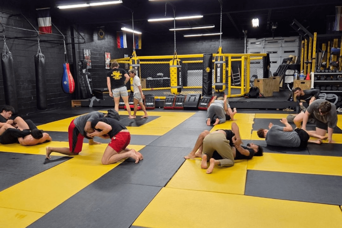 Group of students after Brazilian Jiu-Jitsu and martial arts training at Killer B Combat Academy.