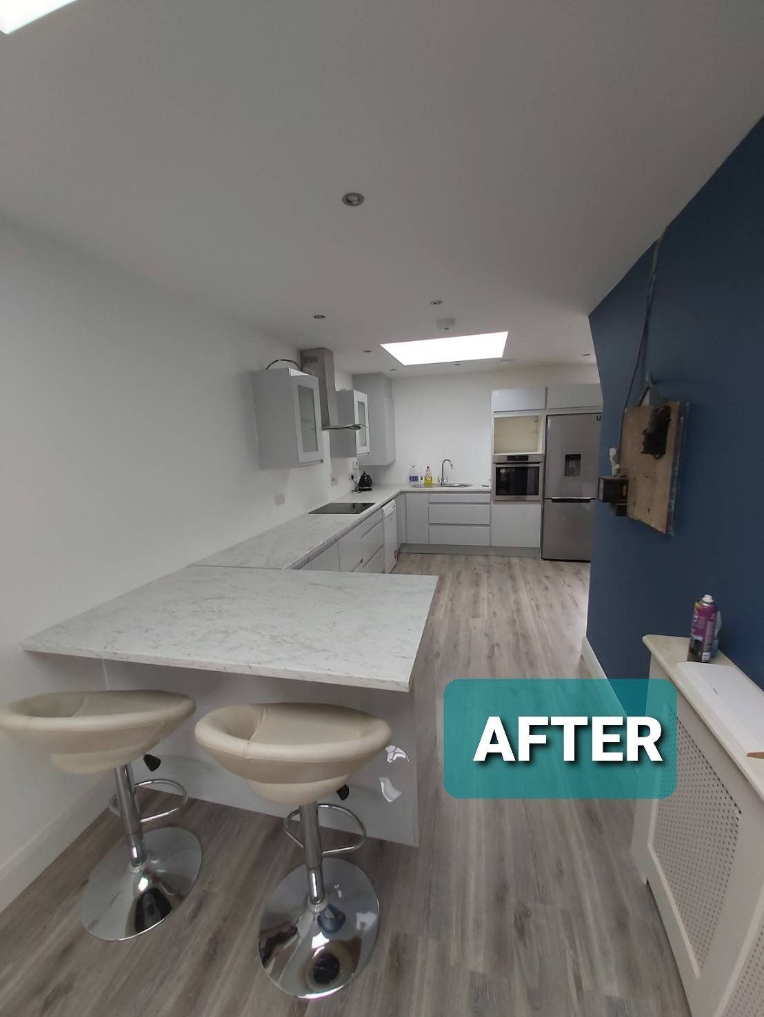 New Kitchen Larissa Dove grey Gloss Photo 2 (After)