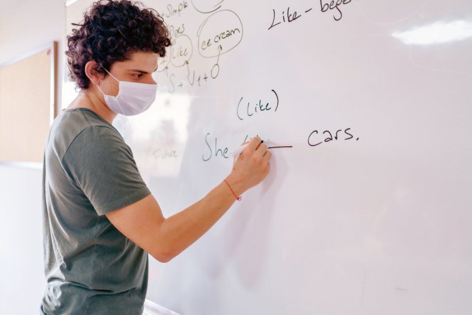 insegnante di inglese a lezione