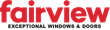 Fairview logo in red and black with the tagline “Exceptional Windows & Doors”