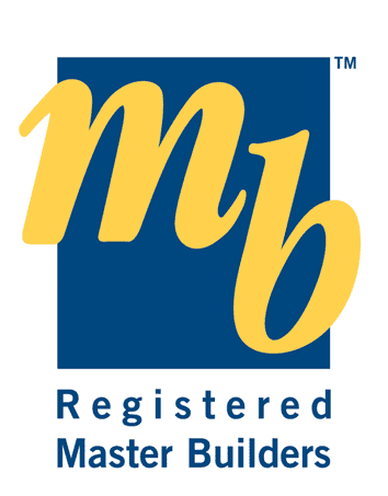Registered Master Builders logo with blue square and yellow “Mb” lettering