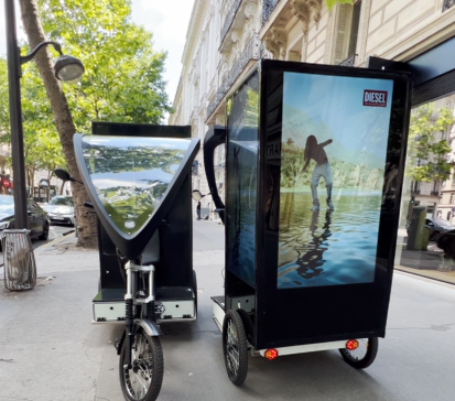 Campagne Led Media Bike avec la marque Diesel
