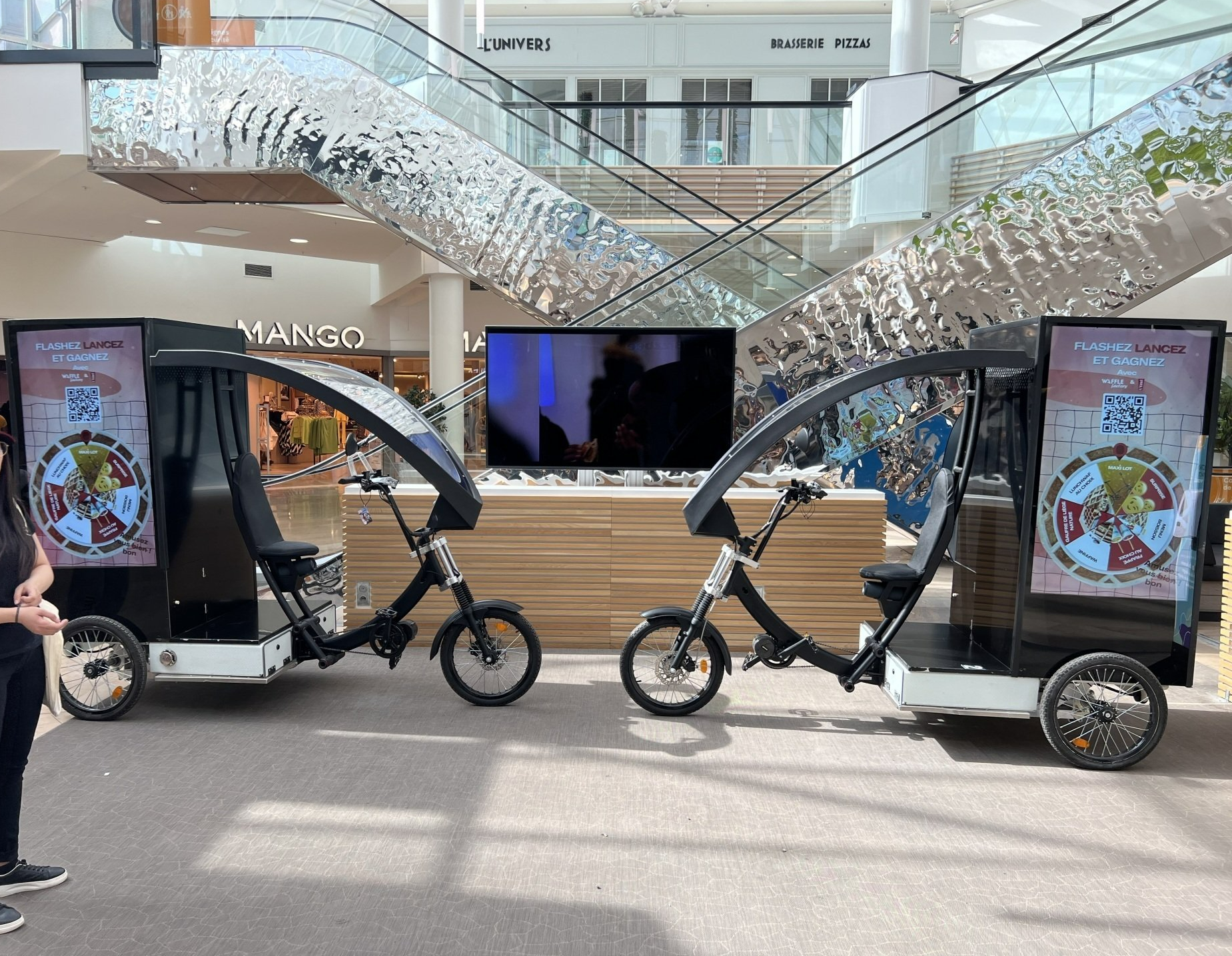 Campagne LED Media Bike waffle factory - affichage Led mobile