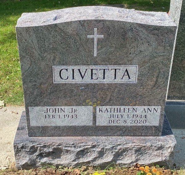 Civetta Deep Cut Lettering Double Wide Upright Polished 2 BRP Sides Serp Top