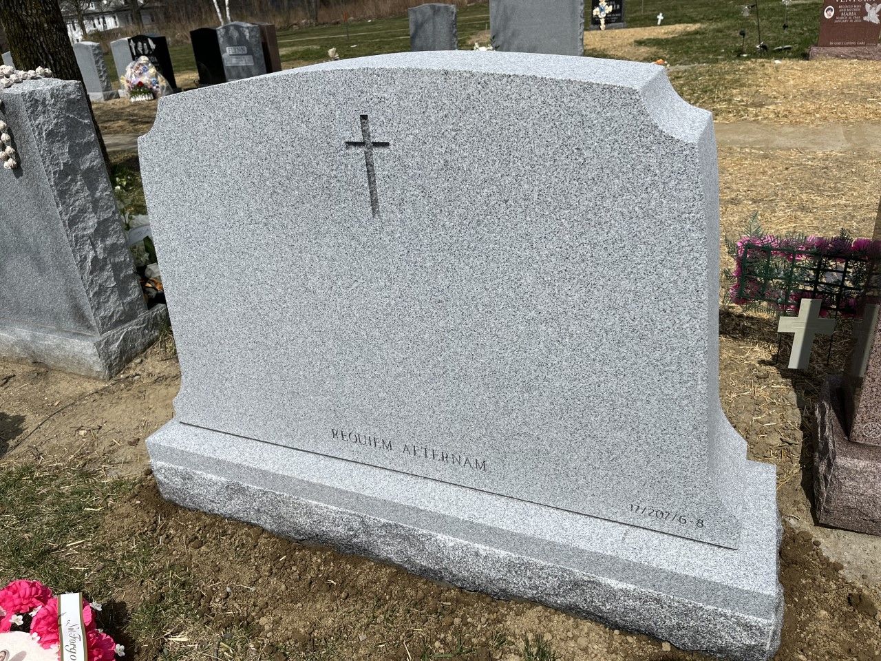 Esposito Barre Grey Double Wide Upright Deep Cut Lettering Scotia Top Steeled 5 Steeled Margin