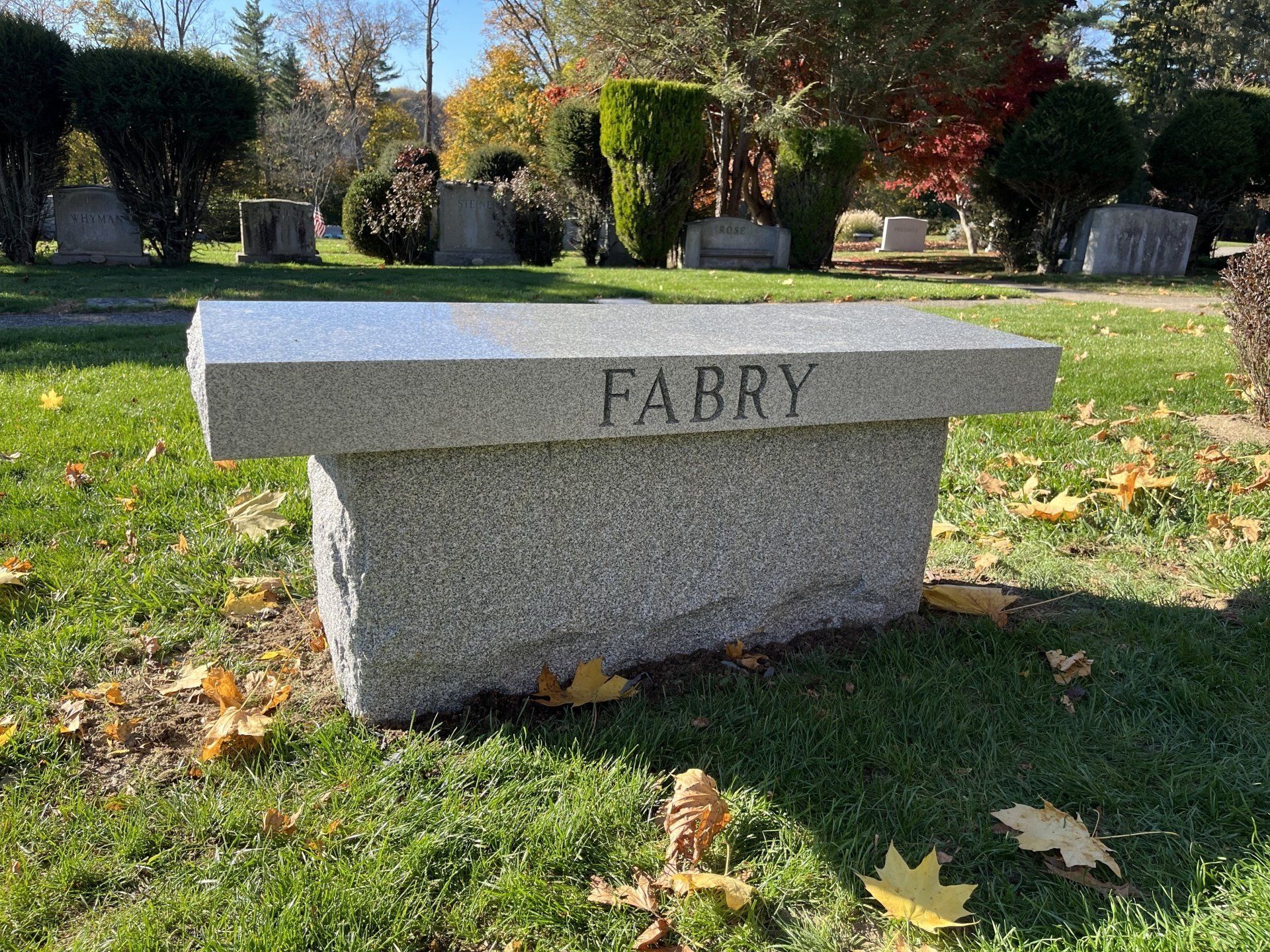Fabry Barre Grey Polished Top Steeled Sides Deep Cut Lettering BRP Bottom