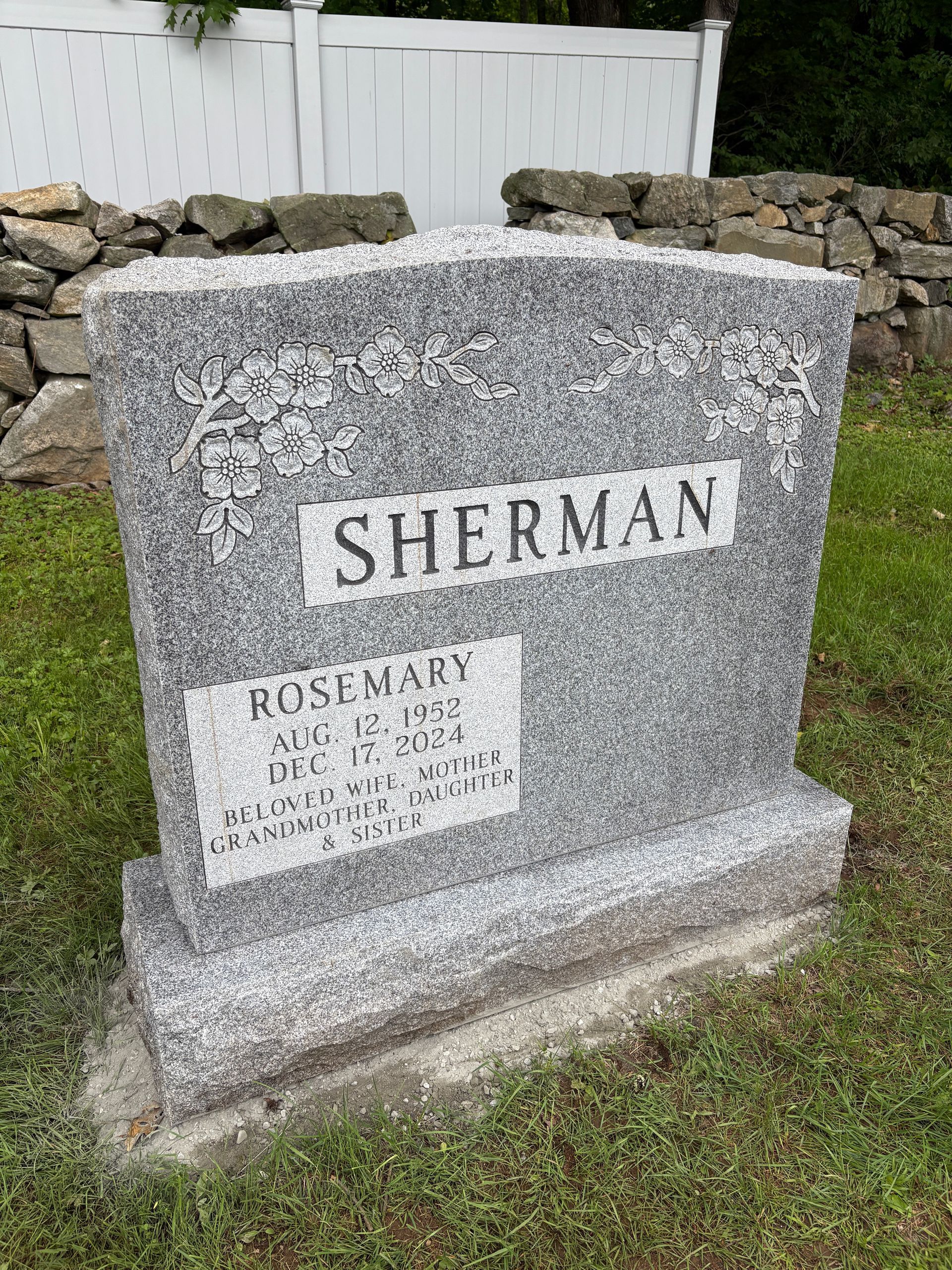 Sherman Shape Carved Floral, Double Wide BRP Sides Serp Top