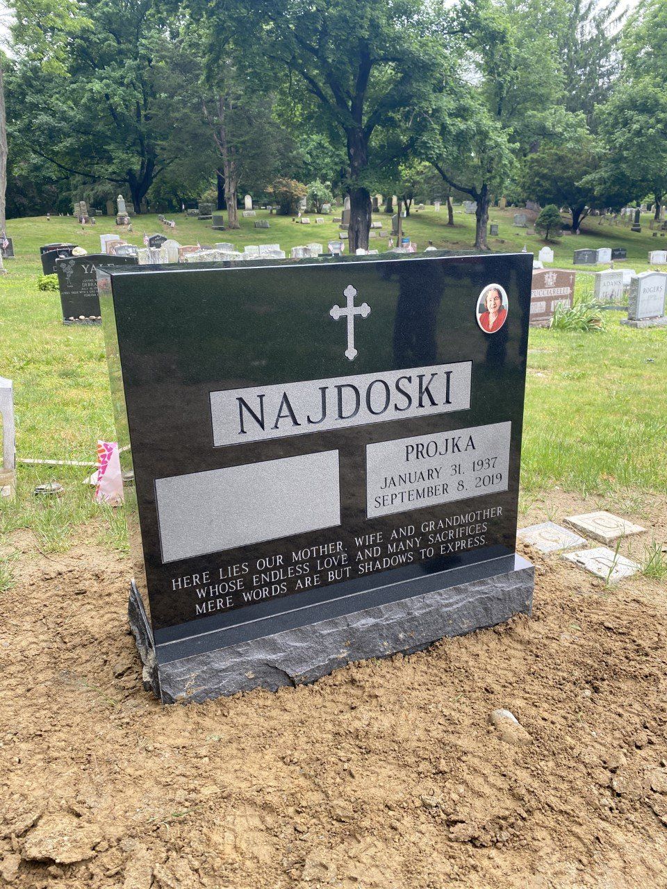 Najsoski Jet Black Polished 5 Flat Top Porcelain Photo Deep Cut Lettering Skinfrosted Lettering Panels Polished Margin