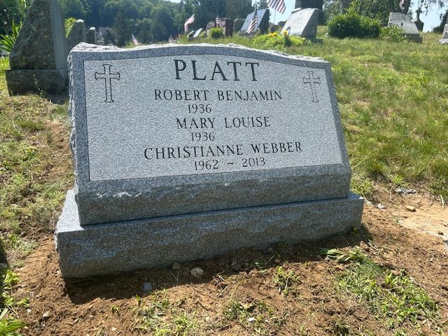 Platt flat carved design single outlined panel serp top Barre grey deep carved lettering base brp sides