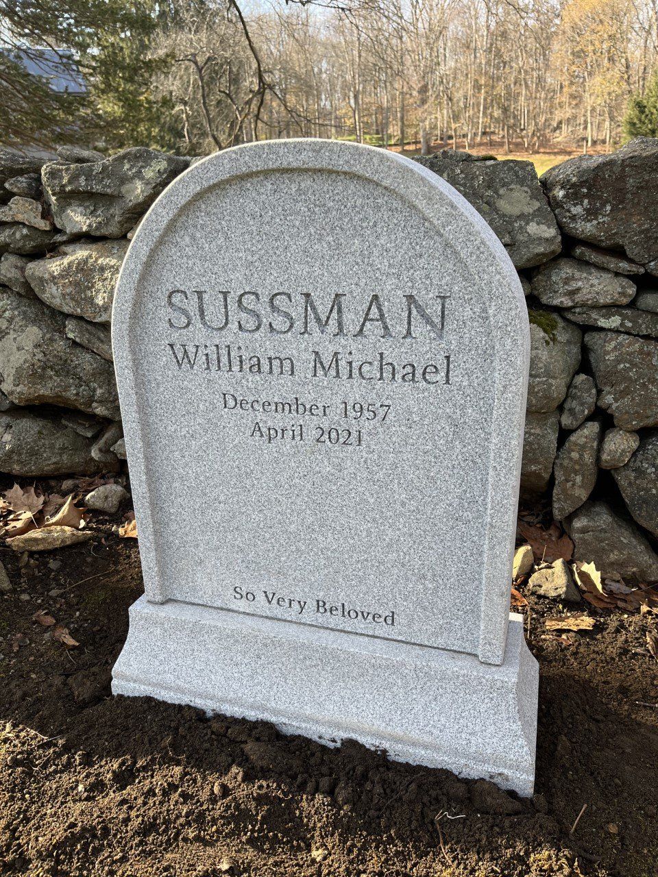 Sussman Barre Grey Oval Top Scotia Base Sunk Face V Sunk Lettering Steeled 5
