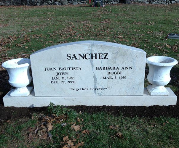 Sanchez Danby Marble Oval Top Vase Polished 5 Double Wide Deep Cut Lettering