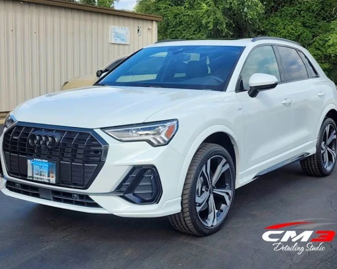 White SUV with window tint by CM3 Detailing Studio & Ceramic Coating in Elgin, IL
