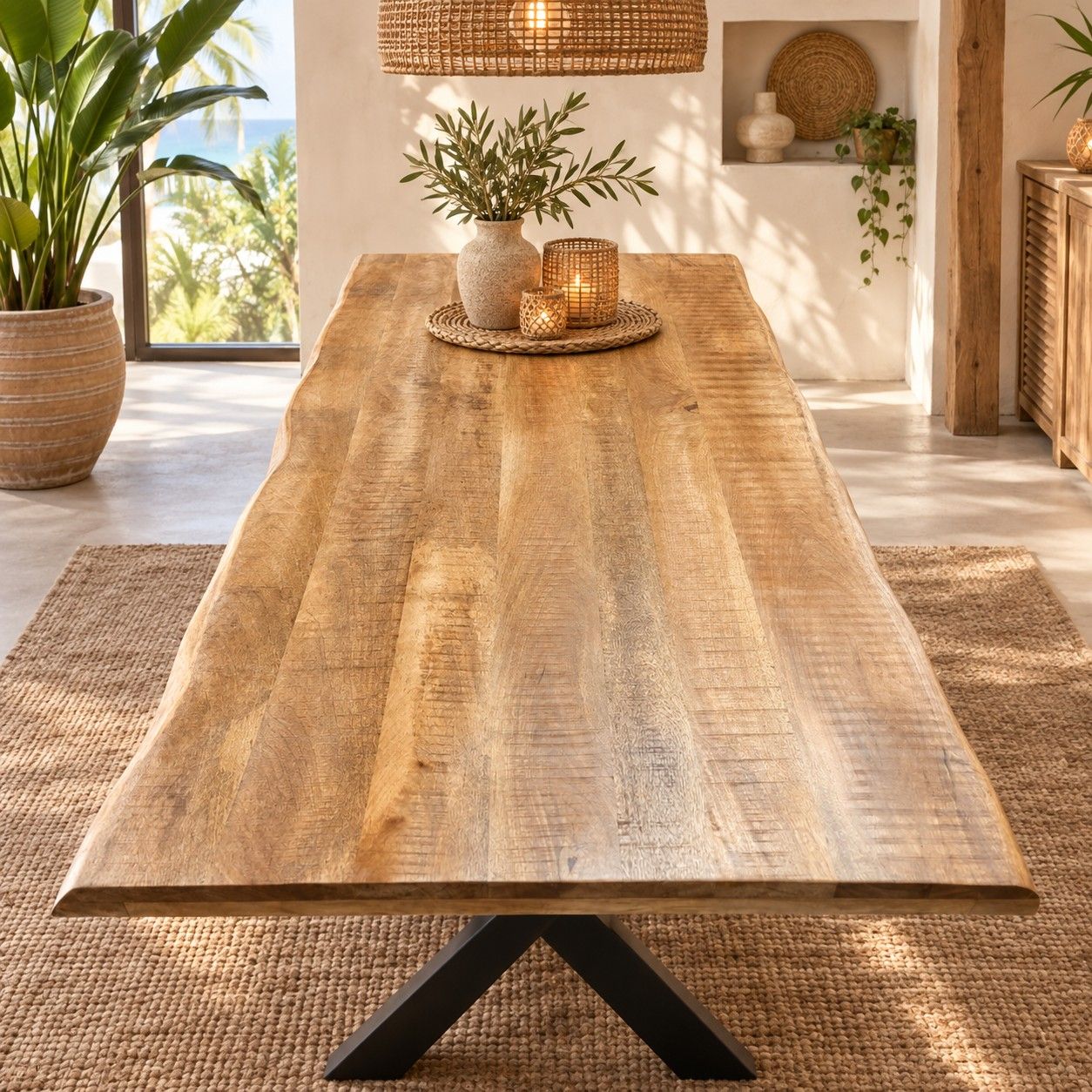 Boomstamtafel Mangohout  Natuurlijk, stoer & uniek