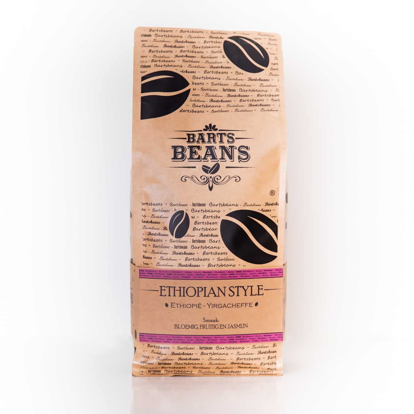 Ethiopian Style koffie bonen beschikbaar in 500 gram en 1kg