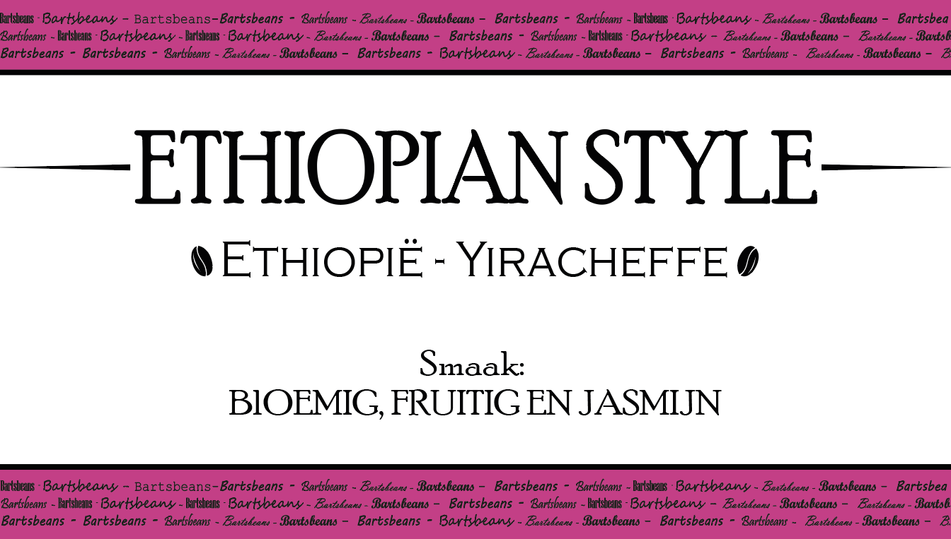 Ethiopian Style koffie bonen beschikbaar in 500 gram en 1kg