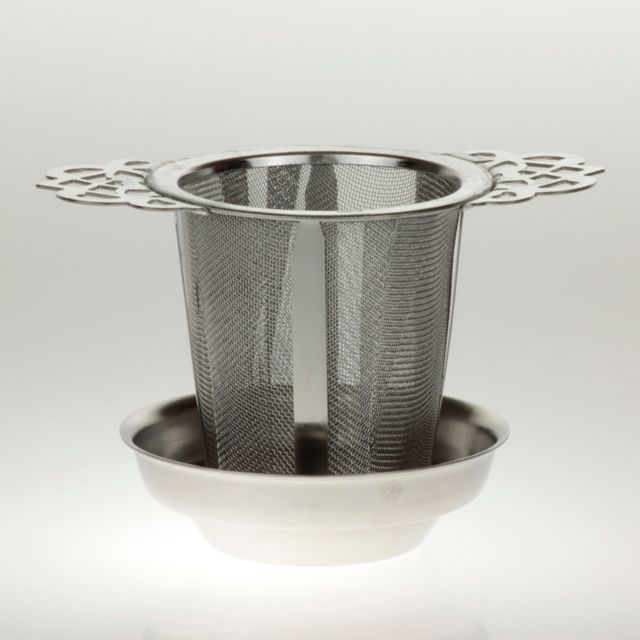 Theefilter met Lekbakje – 55 mm | Oosterse Elegantie in je Theemoment