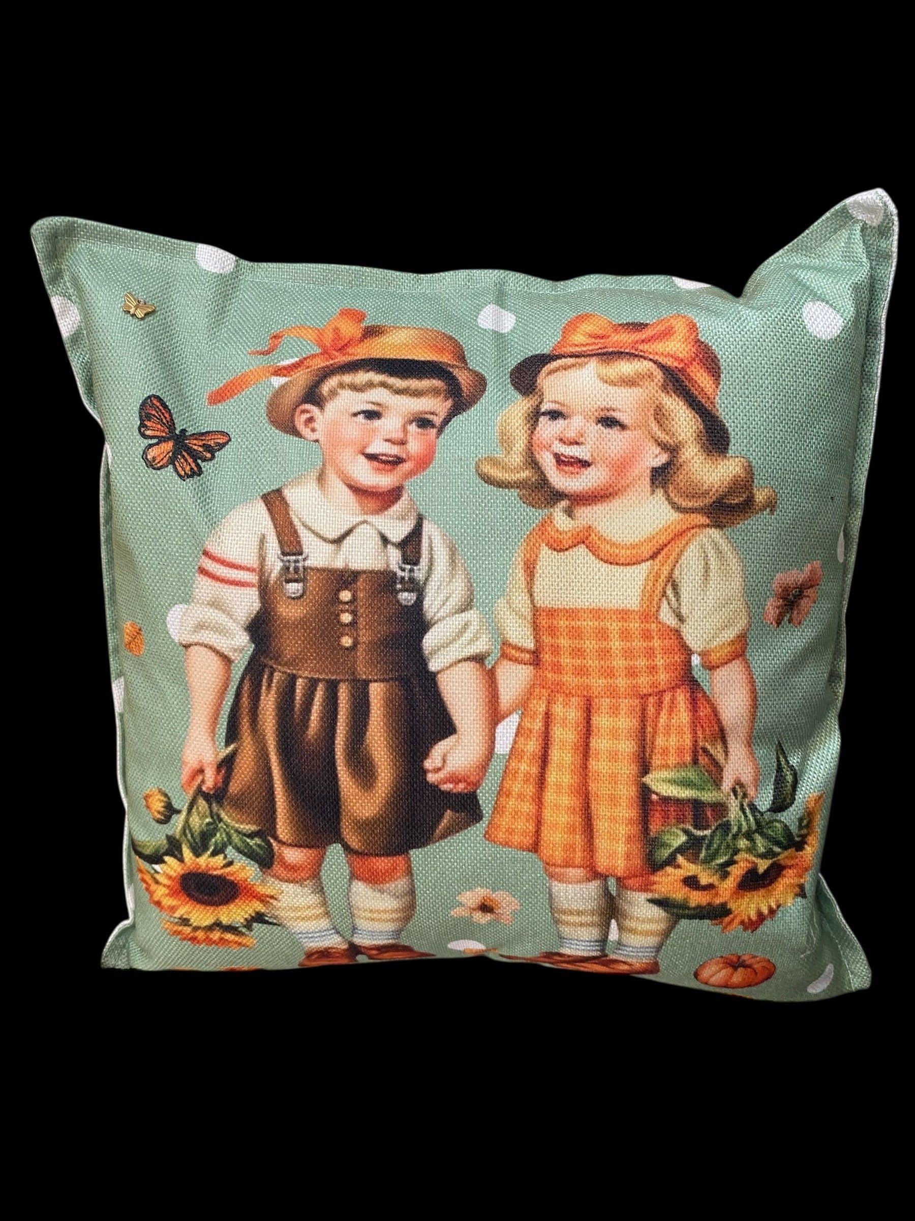 Sierkussen Kinderenprint Retro– 40×40 cm
