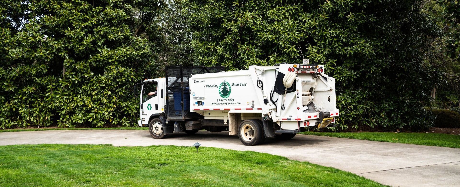 Ever Green Environmental waste and recycling collection truck