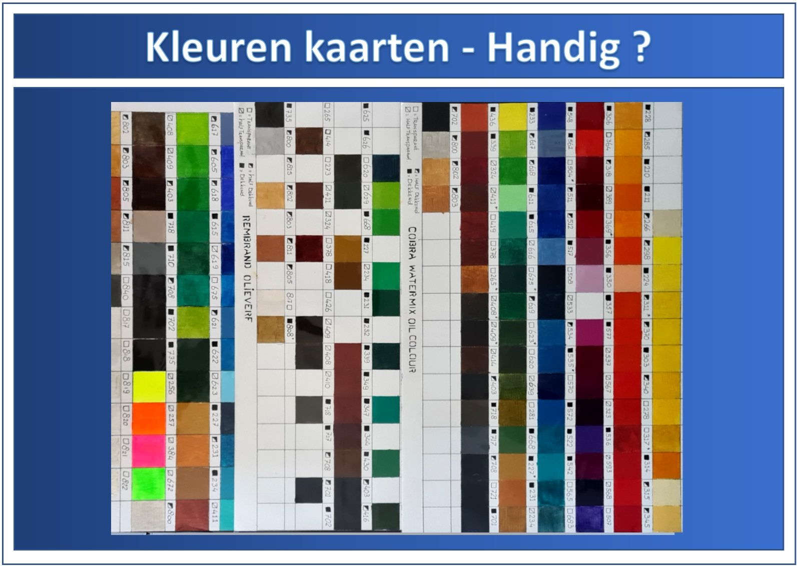 Kleurenkaart handig ?