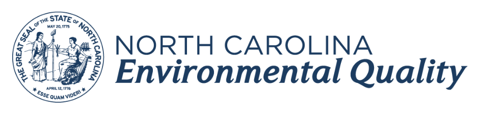 A logo for north carolina environmental quality with a seal