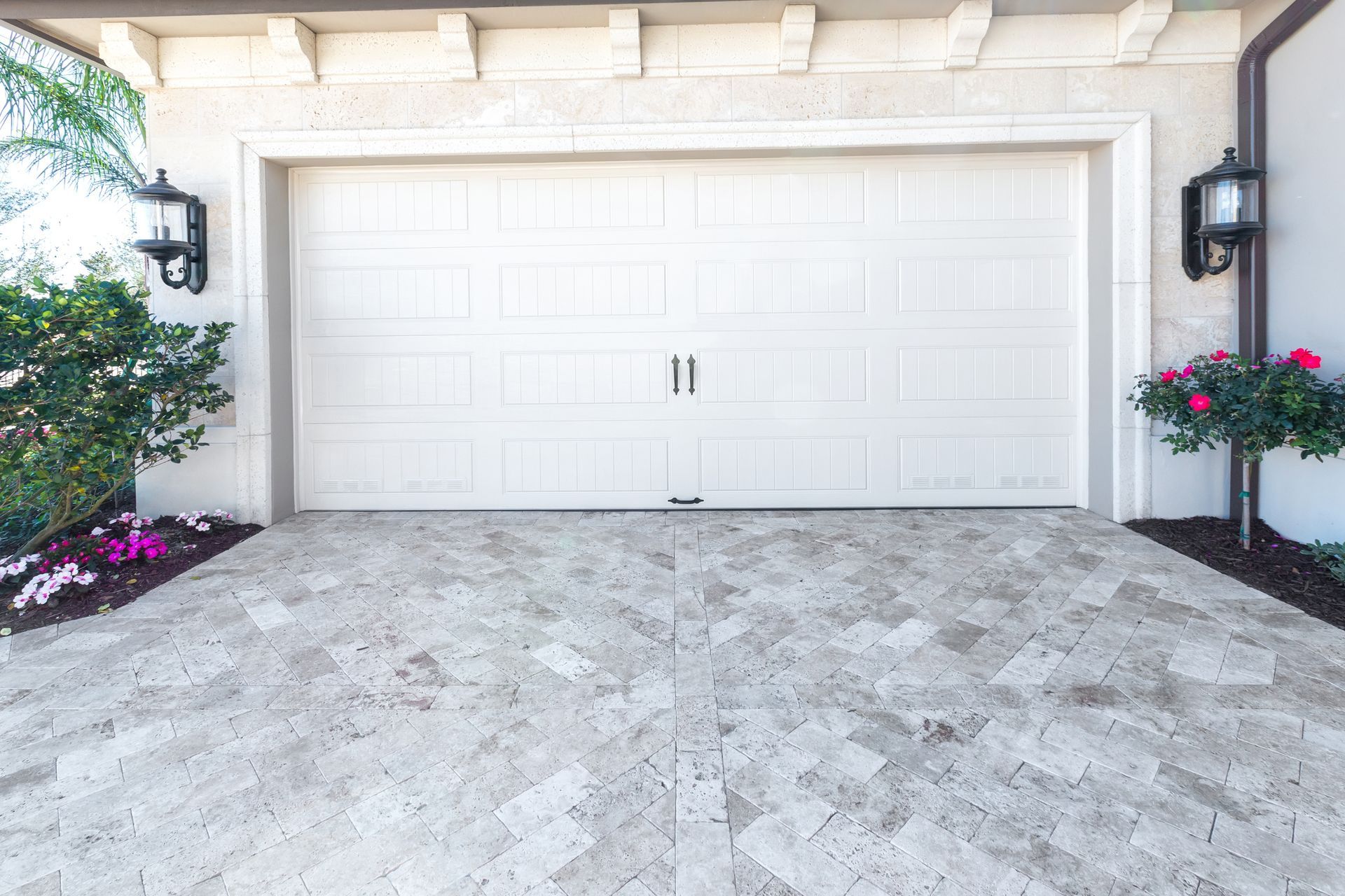 A Beige House with a White Garage Door — Dearborn, MI — Doors Are Us