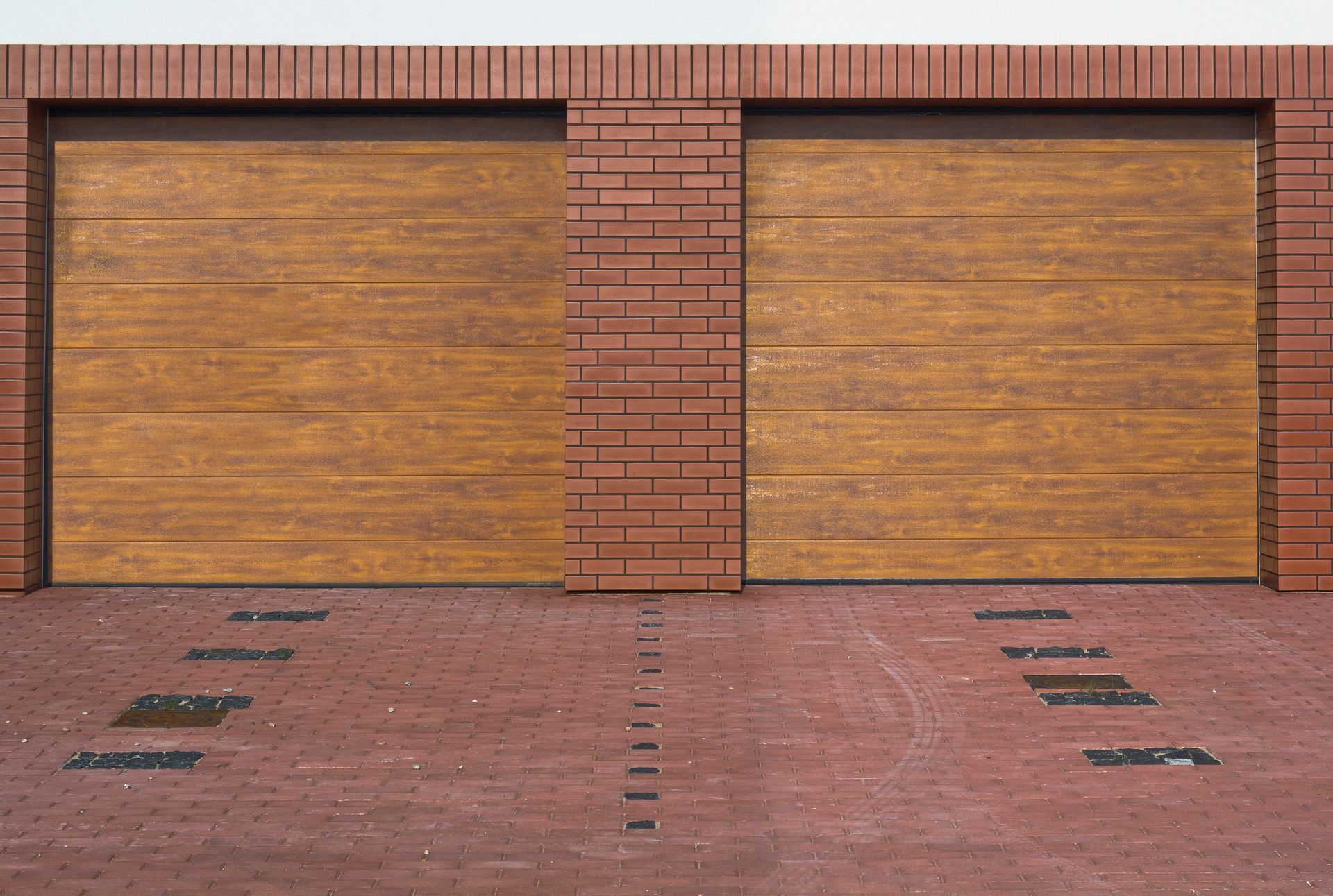 House with Brown Garage Doors — Dearborn, MI — Doors Are Us