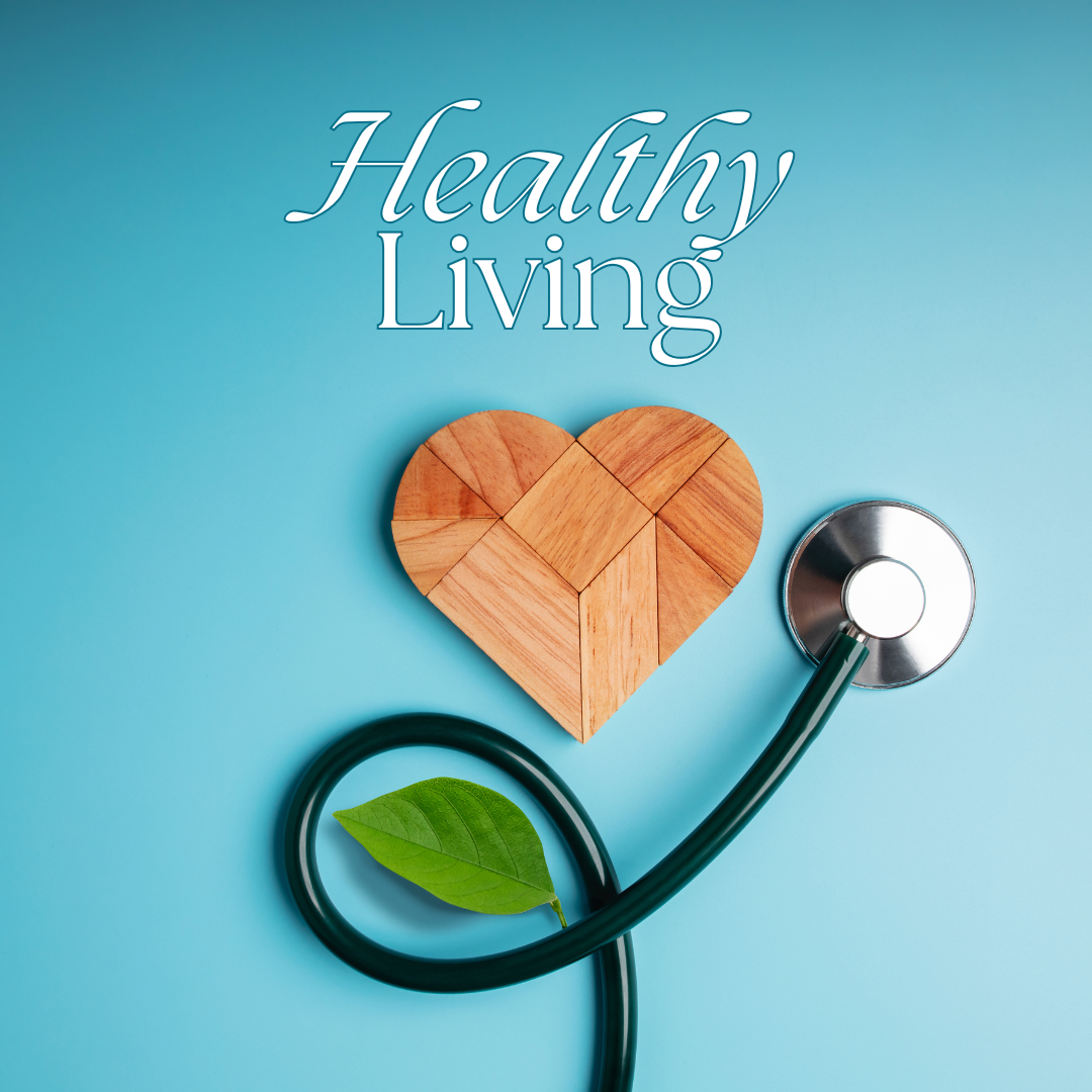 Heart-shaped wooden puzzle with a stethoscope, leaf, and text