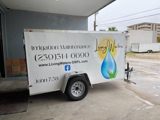White trailer with 