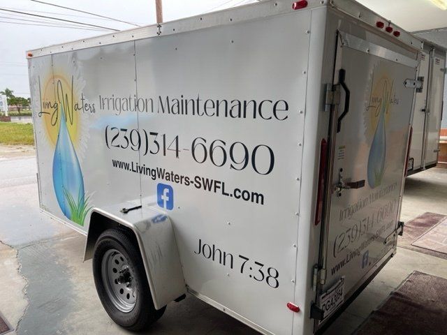 White trailer with 