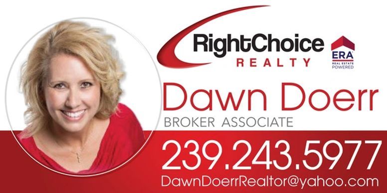 Real estate business card with woman's photo, 