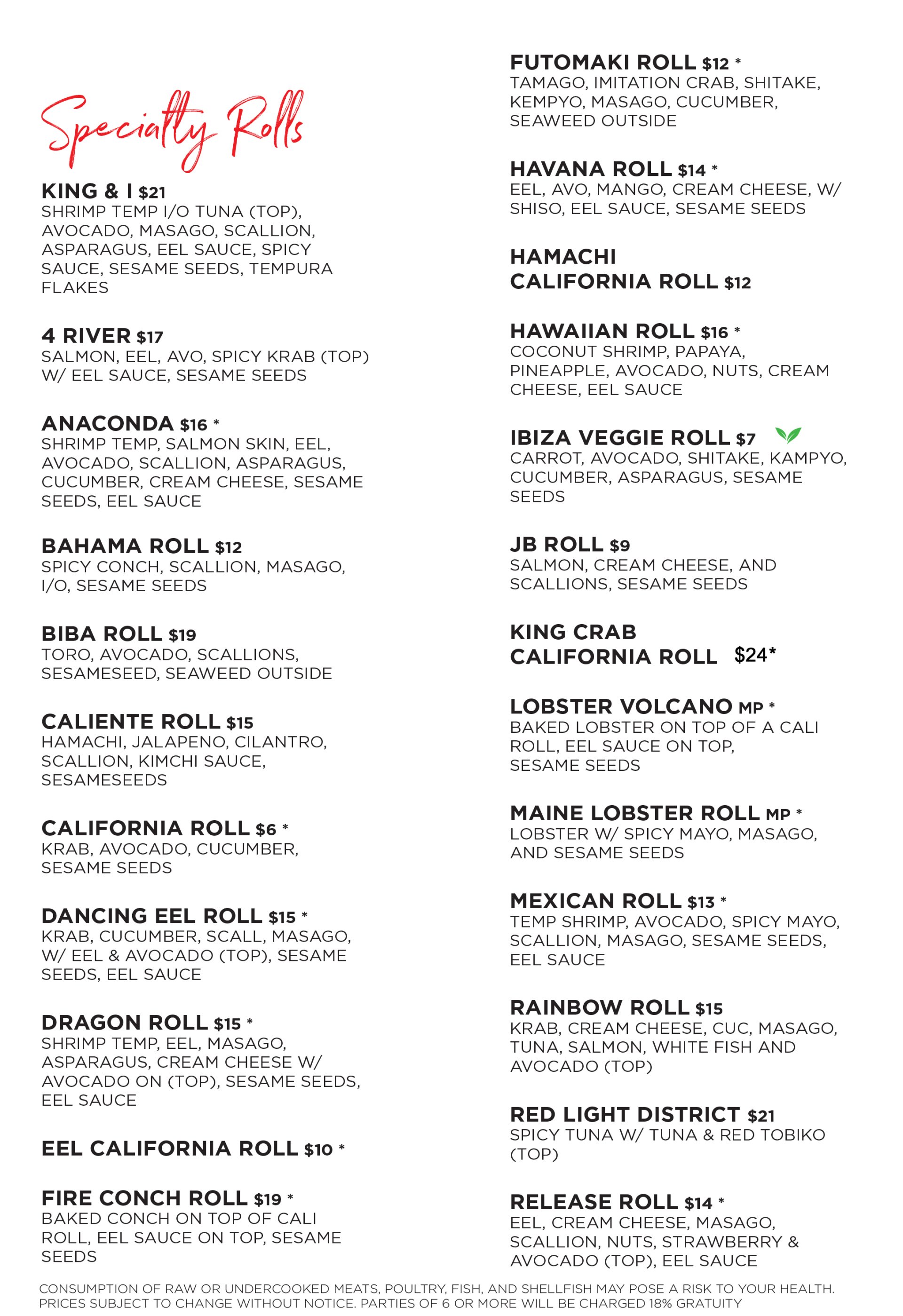 West Palm Beach Menus