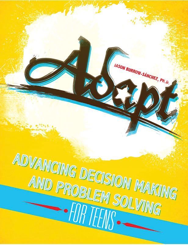 A poster for a book about advancing decision making and problem solving for teens