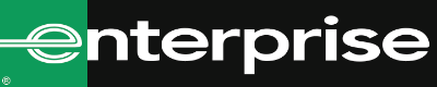 Enterprise logo: white text on black background, green square with a stylized 