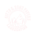 Pale pink circular logo reading “Six Tude Song Painters Landscape” with mountains and trees inside