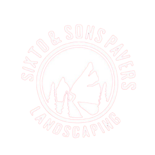 Pale pink circular logo reading &ldquo;Six Tude Song Painters Landscape&rdquo; with mountains and trees inside