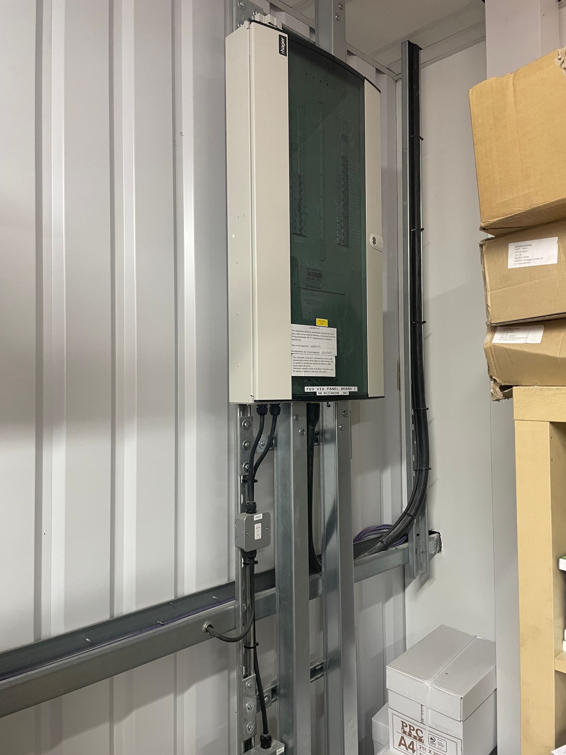 Hager Distribution Equipment in Industrial Unit