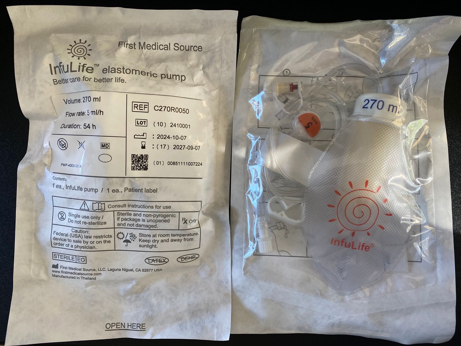 InfuLife pump in its package